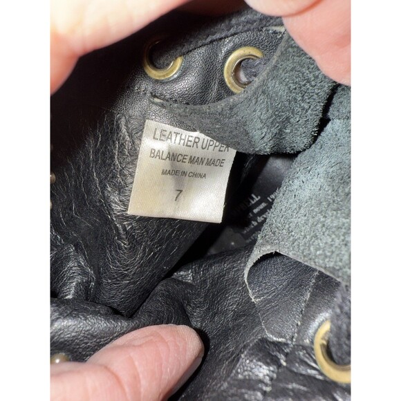 JEFFREY CAMPBELL Distressed Leather Combat Boots Aztec Foldover 2-Way Size 7 - Picture 7 of 15